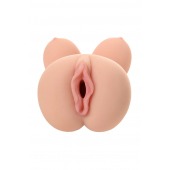 Телесный вибромастурбатор-вагина Clara OnaHole с имитацией груди - KOKOS - в Балаково купить с доставкой