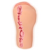 Телесный вибромастурбатор-вагина с рельефом EMILY AUTO - KOKOS - в Балаково купить с доставкой