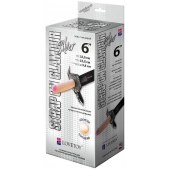 Пояс-трусики с насадкой Glamour Silver - 15,5 см. - LOVETOY (А-Полимер) - купить с доставкой в Балаково
