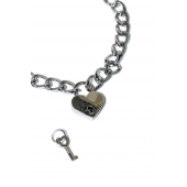 Серебристый ошейник Embrace с ключиком - Lola Games - купить с доставкой в Балаково