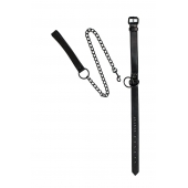 Черный ошейник Sin с поводком - Lola Games - купить с доставкой в Балаково