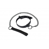 Черный ошейник Sin с поводком - Lola Games - купить с доставкой в Балаково