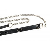 Черный ошейник с поводком Wild - Lola Games - купить с доставкой в Балаково