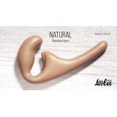 Бежевый безремневой страпон Seduction - 20,5 см. - Lola Games - купить с доставкой в Балаково