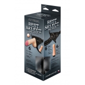 Черный пояс для женщин BEST SELECT с 3 насадками - LOVETOY (А-Полимер) - купить с доставкой в Балаково