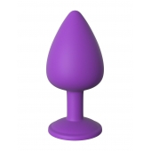 Фиолетовая анальная пробка со стразом Her Little Gem Large Plug - 9,5 см. - Pipedream - купить с доставкой в Балаково