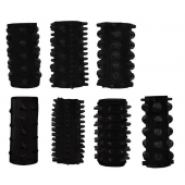 Набор из 7 черных насадок PENIS SLEEVES SET - Dream Toys - в Балаково купить с доставкой