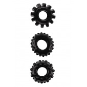 Набор из 3 черных эрекционных колец SET OF 3 COCKRINGS - Dream Toys - в Балаково купить с доставкой