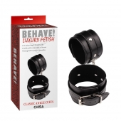 Черные оковы Classic Ankle Cuffs - Chisa - купить с доставкой в Балаково