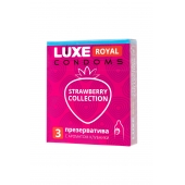 Презервативы с ароматом клубники LUXE Royal Strawberry Collection - 3 шт. - Luxe - купить с доставкой в Балаково