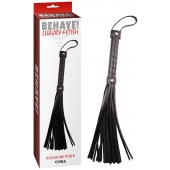 Черная многохвостая плеть Pleasure Whip - 46 см. - Chisa - купить с доставкой в Балаково