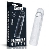Прозрачная насадка-удлинитель Flawless Clear Penis Sleeve Add 1 - 15,5 см. - Lovetoy - в Балаково купить с доставкой