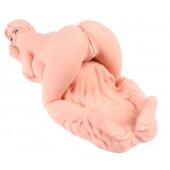 Телесный вибромастурбатор Valentina Auto с двумя любовными отверстиями - KOKOS - в Балаково купить с доставкой