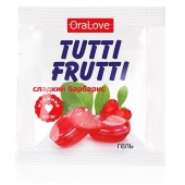 Гель-смазка Tutti-frutti со вкусом барбариса - 4 гр. - Биоритм - купить с доставкой в Балаково
