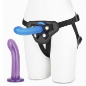 Страпон унисекс Beginners Strap-On с 2 насадками - 15 и 13 см. - Lux Fetish - купить с доставкой в Балаково