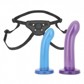 Страпон унисекс Beginners Strap-On с 2 насадками - 15 и 13 см. - Lux Fetish - купить с доставкой в Балаково
