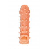 Телесная закрытая насадка с пупырышками Cock Sleeve Size M - 15,6 см. - KOKOS - в Балаково купить с доставкой