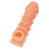 Телесная закрытая насадка с пупырышками Cock Sleeve Size L - 17,6 см. - KOKOS - в Балаково купить с доставкой