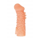 Телесная закрытая насадка с шершавой головкой Cock Sleeve Size M - 15,6 см. - KOKOS - в Балаково купить с доставкой