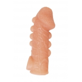 Телесная закрытая насадка с шишечками Cock Sleeve Size S - 13,8 см. - KOKOS - в Балаково купить с доставкой