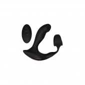 Черный вибромассажер простаты с эрекционным кольцом Strapped   Tapped - Zero Tolerance - в Балаково купить с доставкой