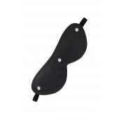 Черная кожаная маска Anonymo с мягким подкладом - ToyFa - купить с доставкой в Балаково