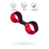 Красно-черные велюровые оковы Anonymo - ToyFa - купить с доставкой в Балаково