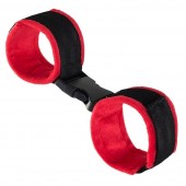 Красно-черные велюровые оковы Anonymo - ToyFa - купить с доставкой в Балаково