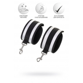 Серебристо-черные наручники Anonymo - ToyFa - купить с доставкой в Балаково