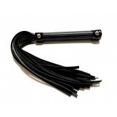 Черная плеть из эко-кожи - 42 см. - БДСМ Арсенал - купить с доставкой в Балаково