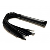 Черная плеть из эко-кожи - 42 см. - БДСМ Арсенал - купить с доставкой в Балаково