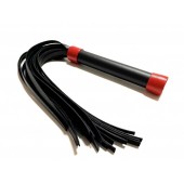 Черно-красная плеть из эко-кожи - 42 см. - БДСМ Арсенал - купить с доставкой в Балаково