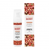 Разогревающее массажное масло  с ароматом клубники Gourmet Strawberry - 50 мл. - Exsens - купить с доставкой в Балаково
