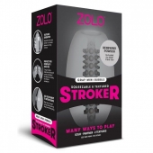 Серый двусторонний мастурбатор MINI BUBBLE - Zolo - в Балаково купить с доставкой