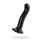 Черный стимулятор для пар P G-Spot Dildo Size M - 18 см. - Strap-on-me - в Балаково купить с доставкой