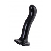 Черный стимулятор для пар P G-Spot Dildo Size L - 19 см. - Strap-on-me - в Балаково купить с доставкой