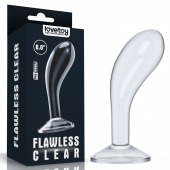 Прозрачный стимулятор простаты Flawless Clear Prostate Plug - 15 см. - Lovetoy - в Балаково купить с доставкой
