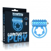 Голубое, светящееся в темноте виброкольцо Lumino Play Vibrating Penis Ring - Lovetoy - в Балаково купить с доставкой