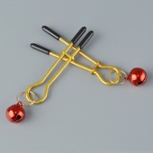 Золотистые зажимы с колокольчиками Gold - Sitabella - купить с доставкой в Балаково