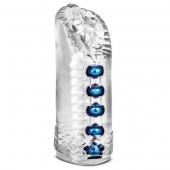 Прозрачный мастурбатор-вагина с 5 стимулирующими бусинами Snatch - Blush Novelties - в Балаково купить с доставкой