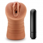 Мастурбатор-вагина цвета карамели Julieta с вибрацией - Blush Novelties - в Балаково купить с доставкой