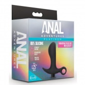 Черный анальный вибратор Silicone Vibrating Prostate Massager 01 - 10,8 см. - Blush Novelties - в Балаково купить с доставкой
