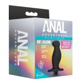 Черный анальный вибромассажёр Silicone Vibrating Prostate Massager 02 - 10,8 см. - Blush Novelties - в Балаково купить с доставкой