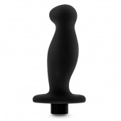 Черный анальный вибромассажёр Silicone Vibrating Prostate Massager 02 - 10,8 см. - Blush Novelties - в Балаково купить с доставкой