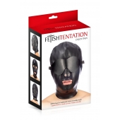 Маска-шлем с отверстием для рта и съемными шорами - Fetish Tentation - купить с доставкой в Балаково