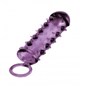 Закрытая фиолетовая насадка с пупырышками SAMURAI PENIS SLEEVE PURPLE - 14,5 см. - NMC - в Балаково купить с доставкой