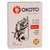 Тонкие презервативы OKOTO Thin Extra Soft - 3 шт. - Sitabella - купить с доставкой в Балаково