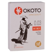 Ультратонкие презервативы OKOTO Ultra Thin - 3 шт. - Sitabella - купить с доставкой в Балаково