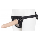 Пустотелый страпон Harness CLASSIC с бандажом - 19,5 см. - LOVETOY (А-Полимер) - купить с доставкой в Балаково