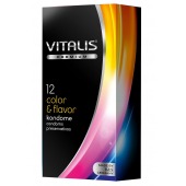 Цветные ароматизированные презервативы VITALIS PREMIUM color   flavor - 12 шт. - Vitalis - купить с доставкой в Балаково